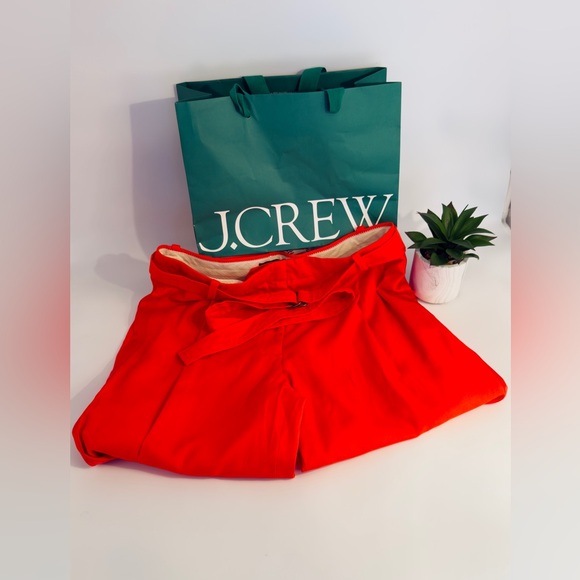 J. Crew Vibrant bright orange/ red Trousers Sz 6 - Picture 7 of 15
